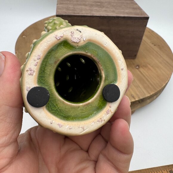 Ceramic Green Cactus Figure Southwest Style 5 1/2 in. Tall unbranded EUC - Picture 6 of 9